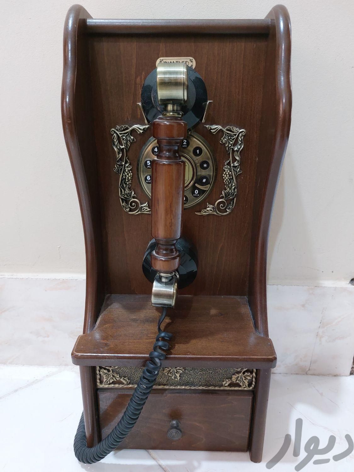 تلفن چوبی طرح قدیمی|تلفن رومیزی|بندرعباس, |دیوار
