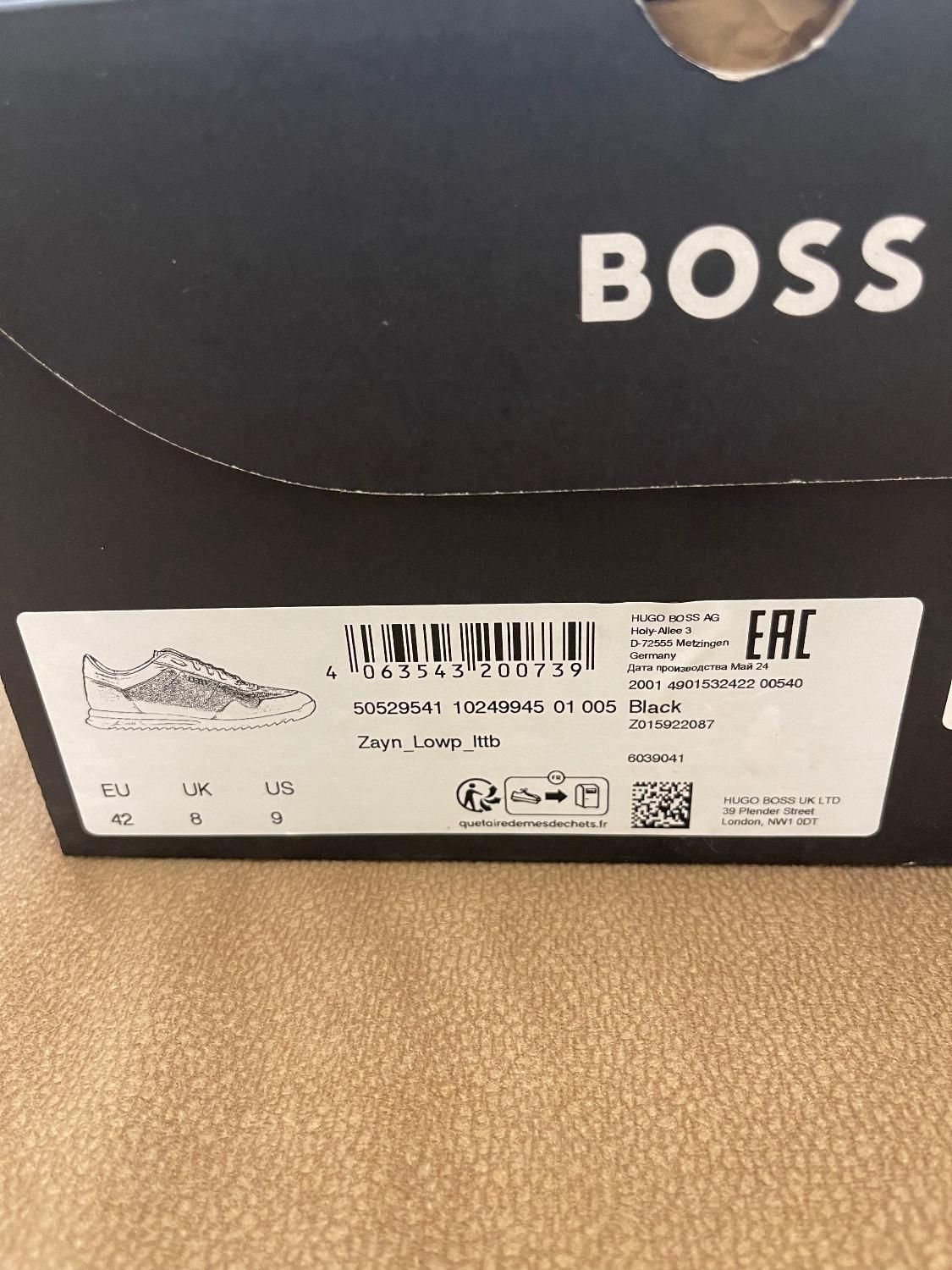 کفش کتانی اورجینال Hugo boss هوگو باس 42|کیف، کفش، کمربند|تهران, سعادت‌آباد|دیوار