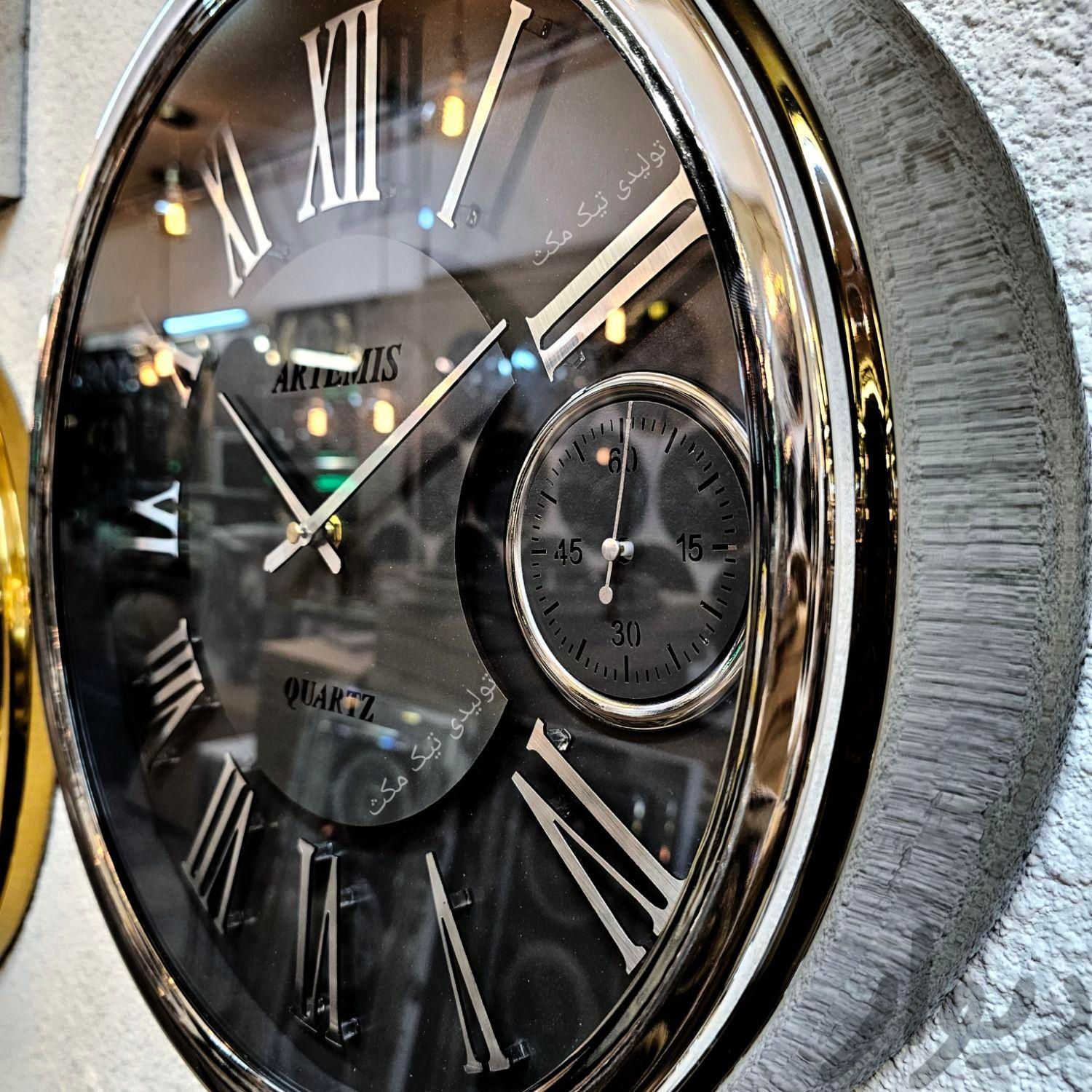 ساعت دیواری فلزی ۲موتوره ۴۳سانت مشکی|ساعت دیواری و تزئینی|تهران, شهید دستغیب|دیوار