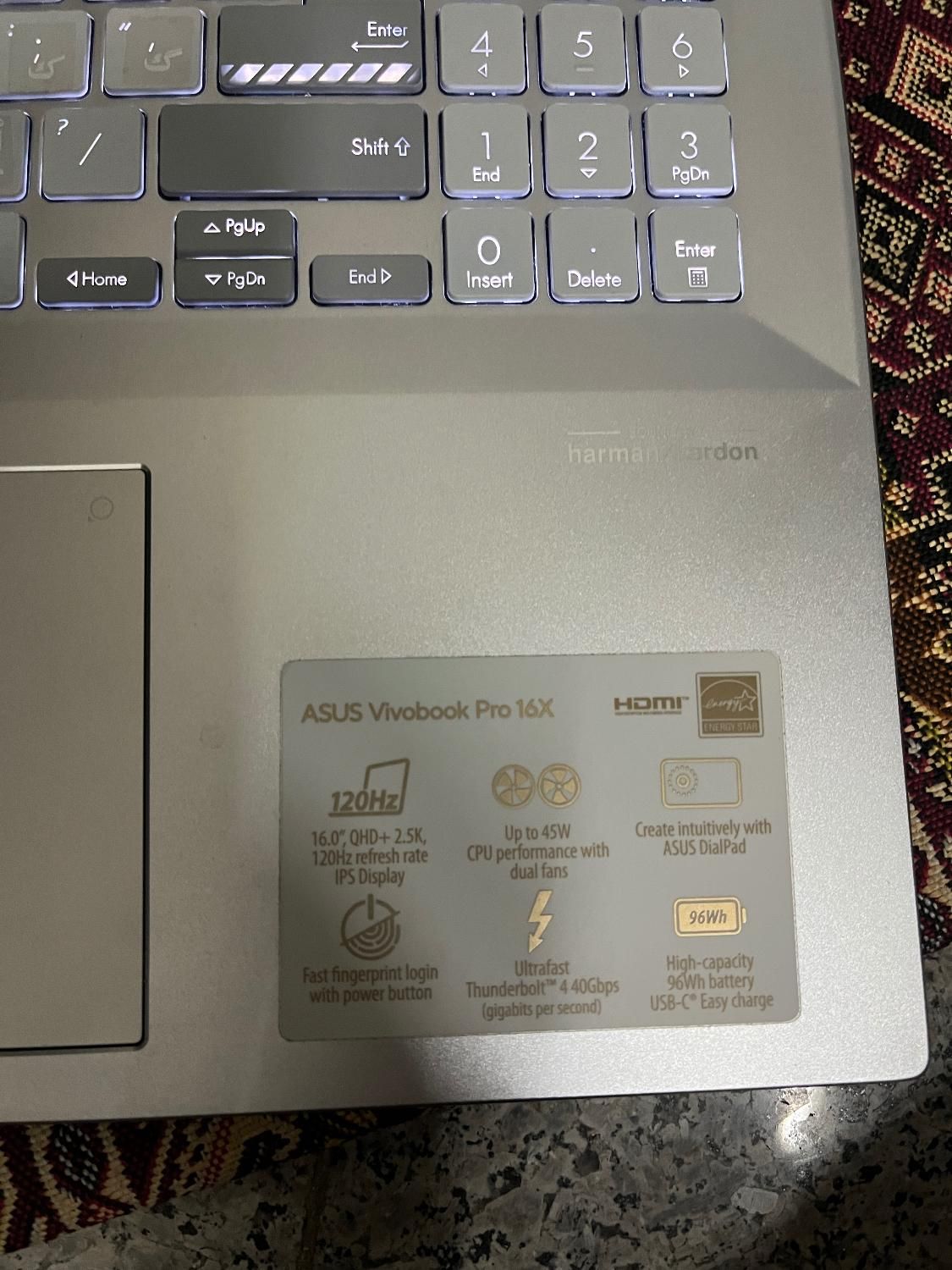 فروش بدلیل نیاز مالی لپ تاپ vivobook 16xpr|رایانه همراه|تهران, فاطمی|دیوار