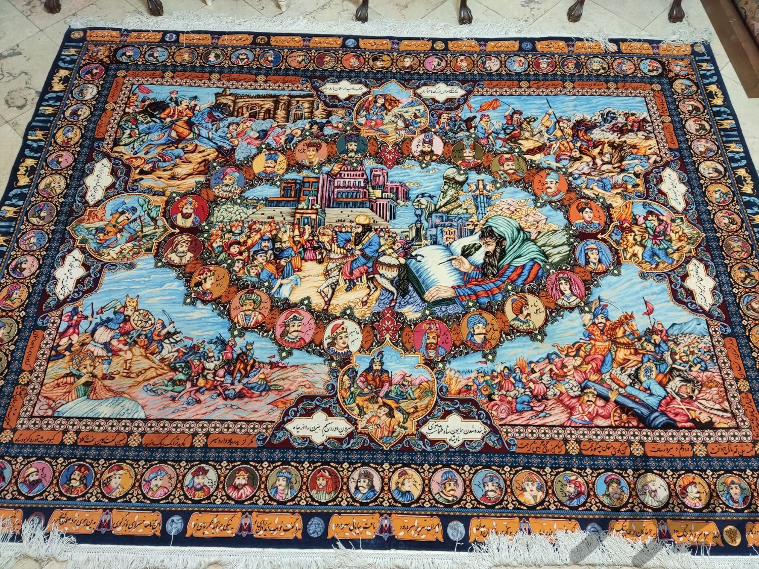 تابلو فرش دستبافت 7متری سلاطین چله ابریشم|تابلو فرش|تهران, پونک|دیوار