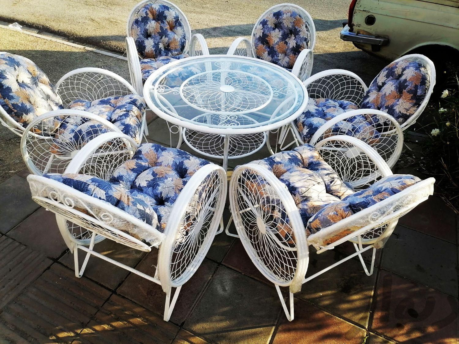 میز صندلی باغی ویلایی طرح کالسکه ای|صندلی و نیمکت|تهران, دهکده المپیک|دیوار
