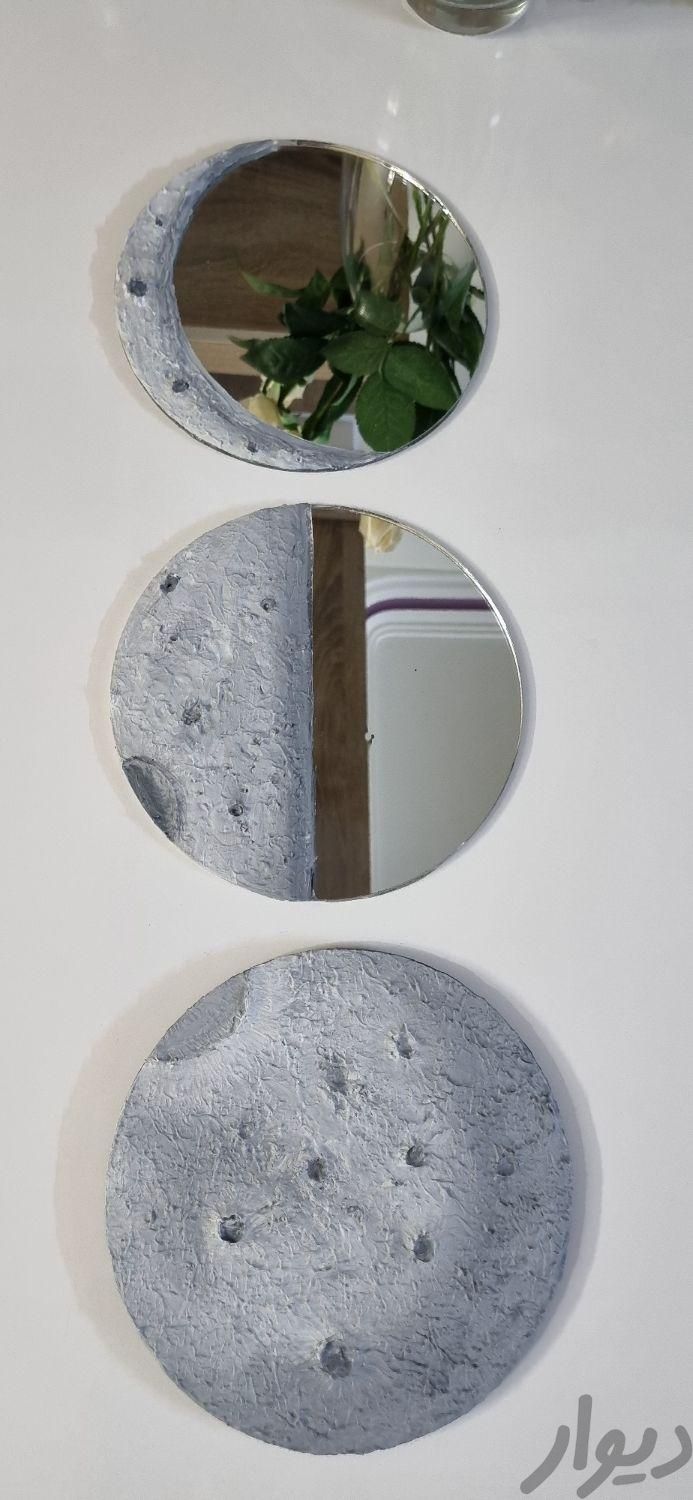 دیوارکوب ماه آینه ای مناسب هدیه روز معلم|تابلو، نقاشی و عکس|گلبهار, |دیوار