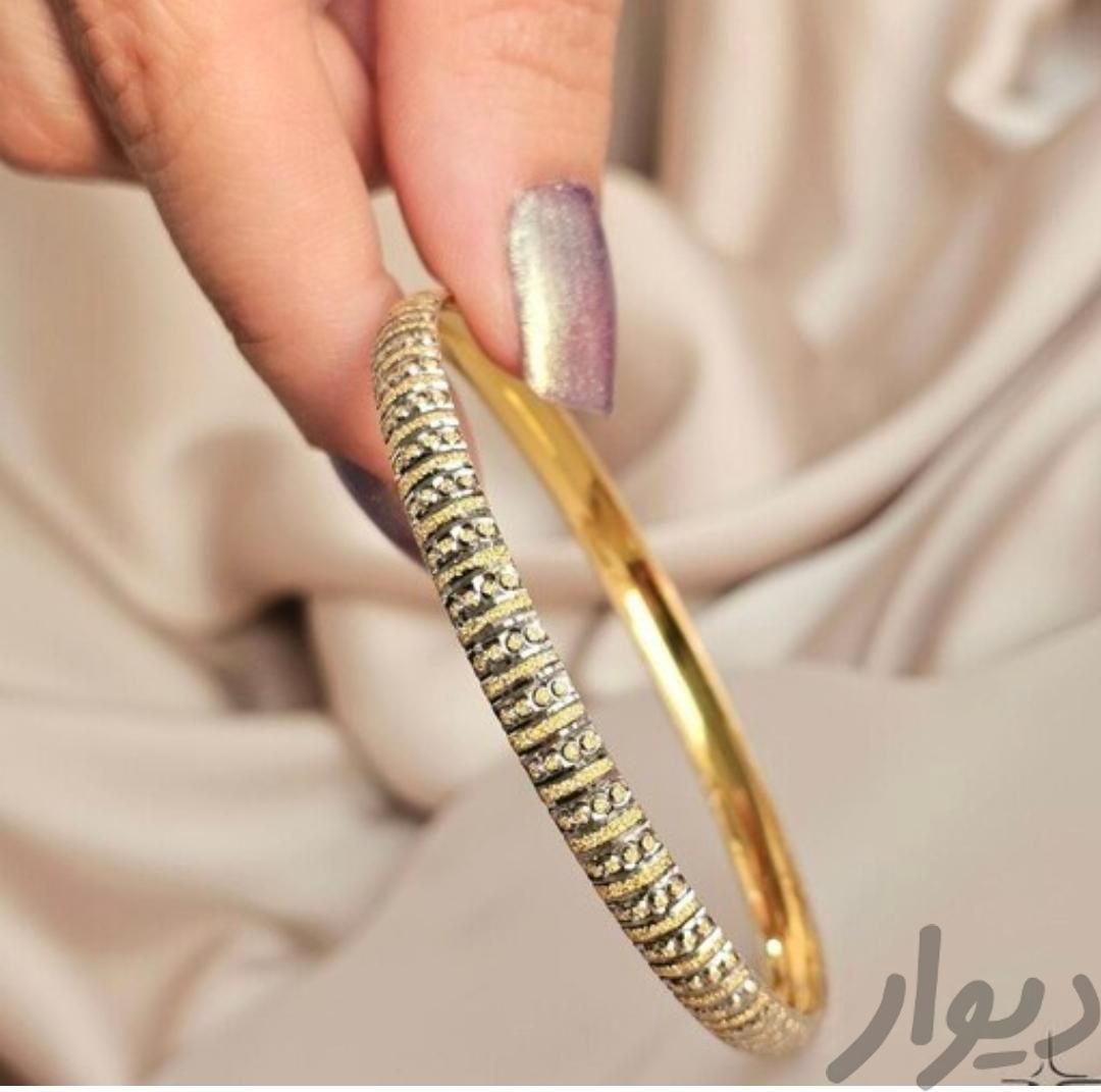 دستبند نقره با روکش طلای ۲۴ عیار|بدلیجات|اصفهان, بزرگمهر|دیوار