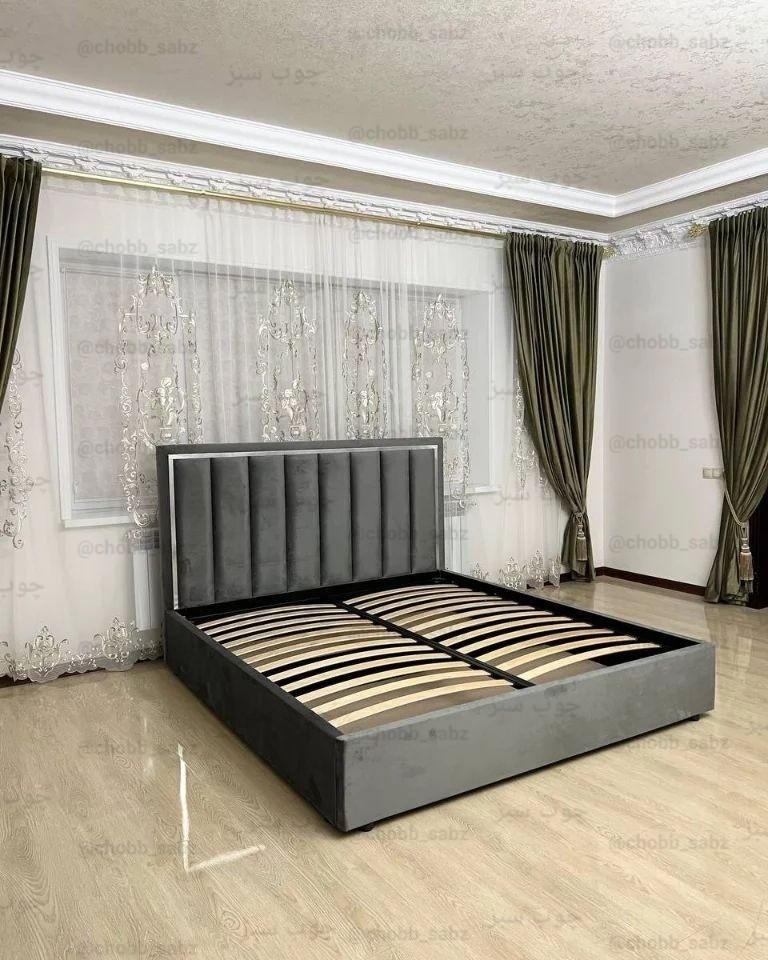 تخت خواب تمام ام دی اف دونفره و یکنفره مدل میلانو|تخت و سرویس خواب|قروه, |دیوار