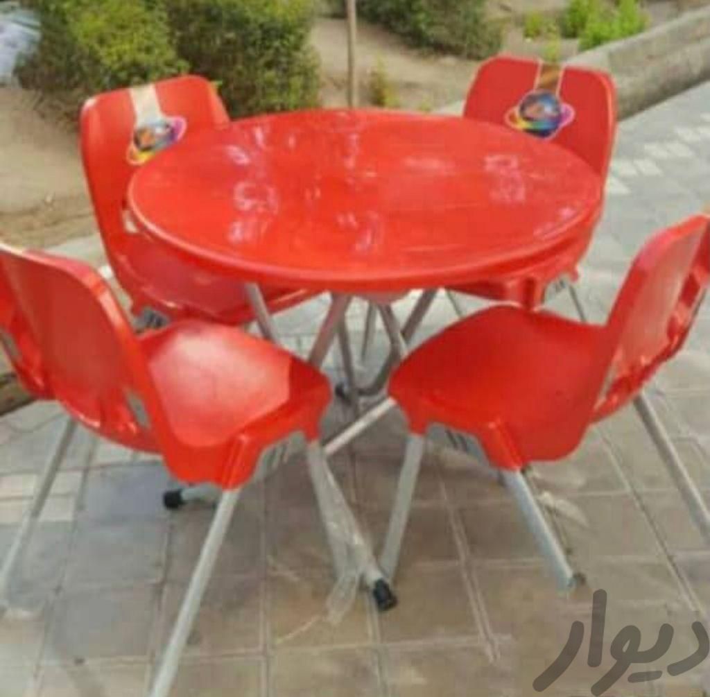 میز و صندلی پلاستیکی پایه فلزی ناهارخوری غذاخوری|میز و صندلی غذاخوری|تهران, صادقیه|دیوار