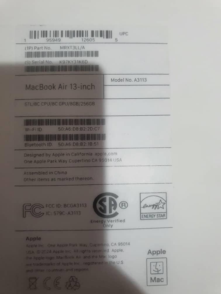 Macbook air3 آکبند آیفون|تبلت|تهران, گمرک|دیوار