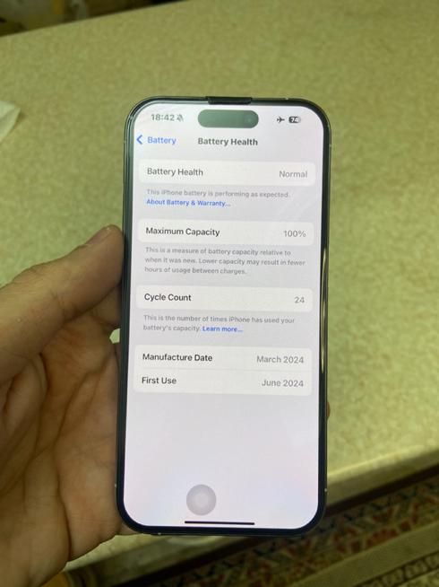 اپل iPhone 15 Pro zaa آیفون ۱۵ پرو ۲۵۶|موبایل|تهران, جنت‌آباد مرکزی|دیوار