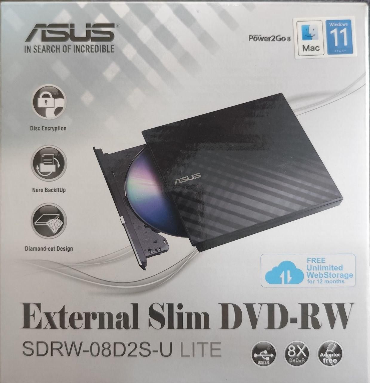 DVD اکسترنال ایسوس مدل SDRW-08D2S-U Lite|قطعات و لوازم جانبی رایانه|تهران, شکوفه|دیوار