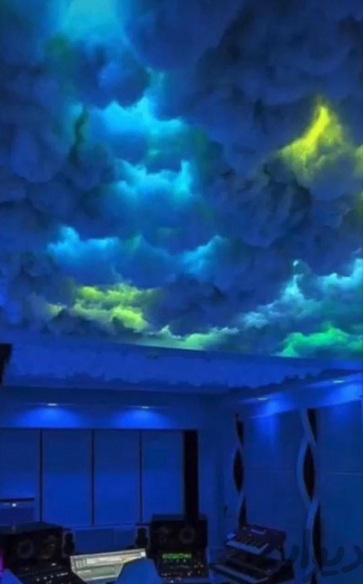 فضا سازی سقف ابری کهکشانی اسمان ابری|ریسه و چراغ تزئینی|مشهد, سعدی|دیوار