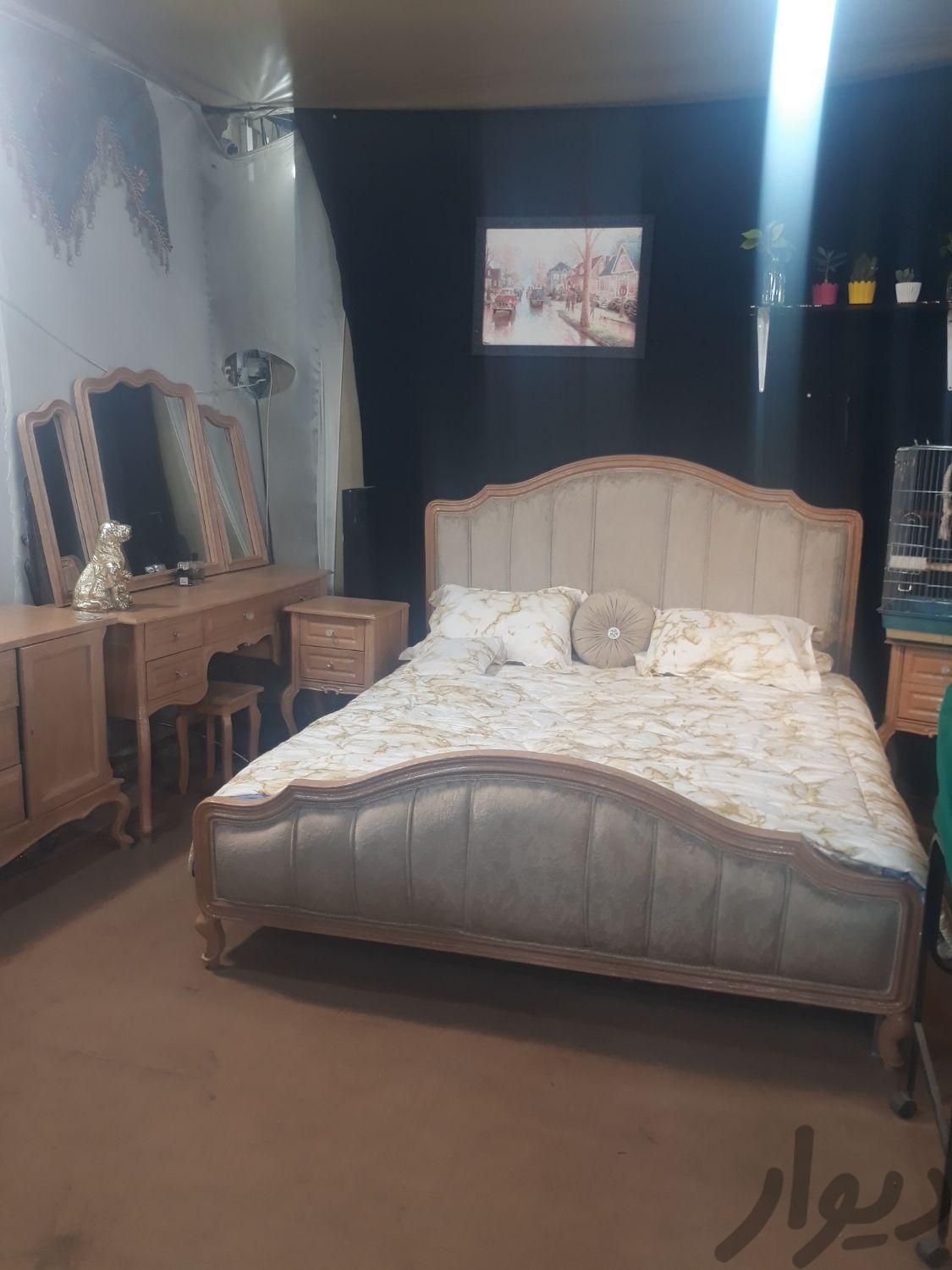 سرویس خواب چوبی تمام چوب مدل فرانسوی|تخت و سرویس خواب|تهران, شادآباد|دیوار