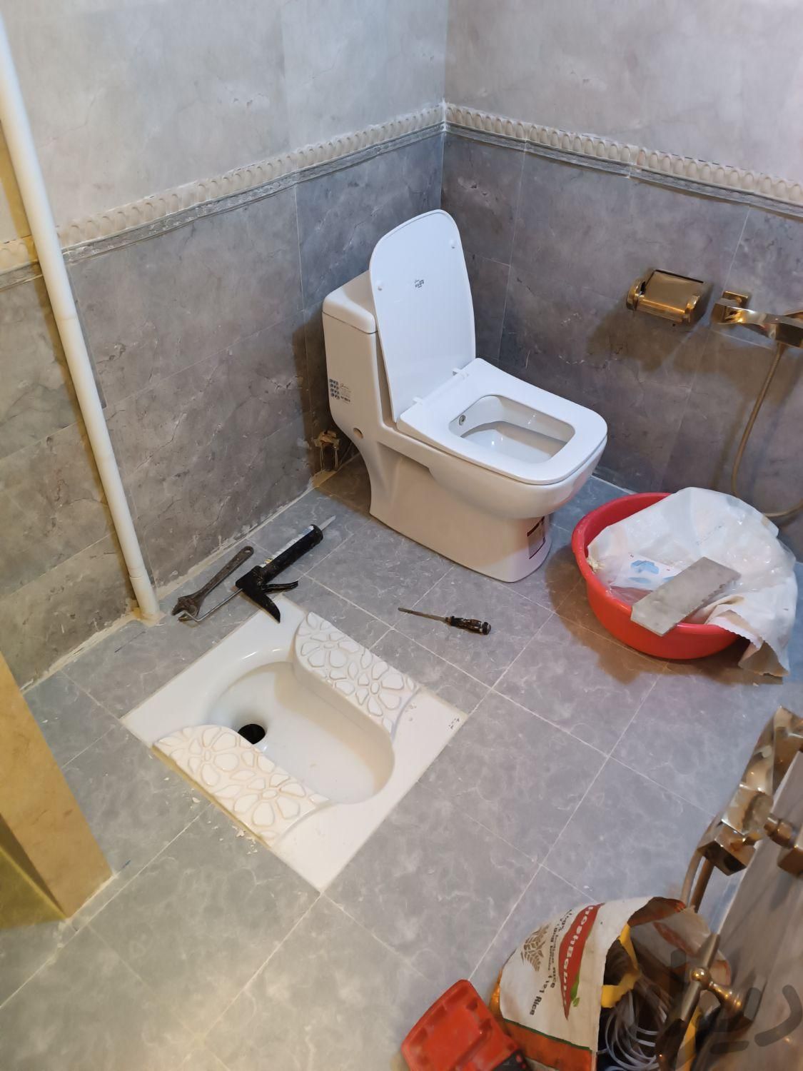 تعویض توالت ایرانی به فرنگی نصب وتعمیرات فرنگی