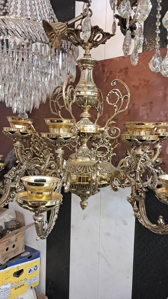 لوستر ۱۶ شاخه تمام برنج اصلی|لوستر و چراغ آویز|تهران, اتابک|دیوار