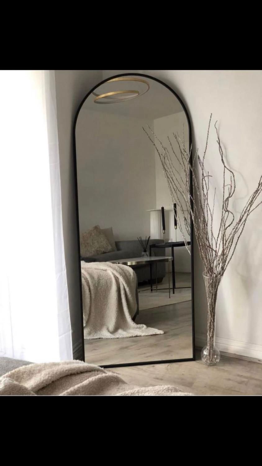 آینه مشکی ایستاده هلال ساده رنگ استاتیک|آینه|بندرعباس, |دیوار