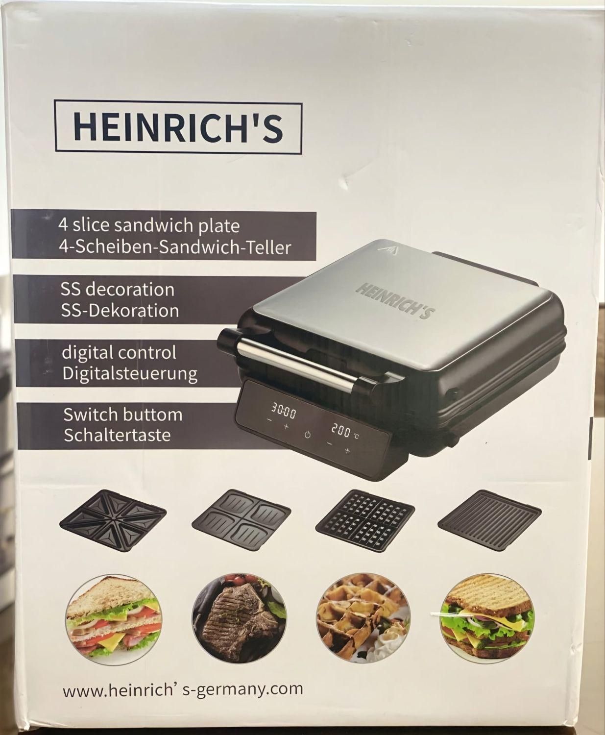 ساندویچ ساز  sandwich maker Heinrich hm0033|اجاق گاز و لوازم برقی پخت‌وپز|تهران, جردن|دیوار