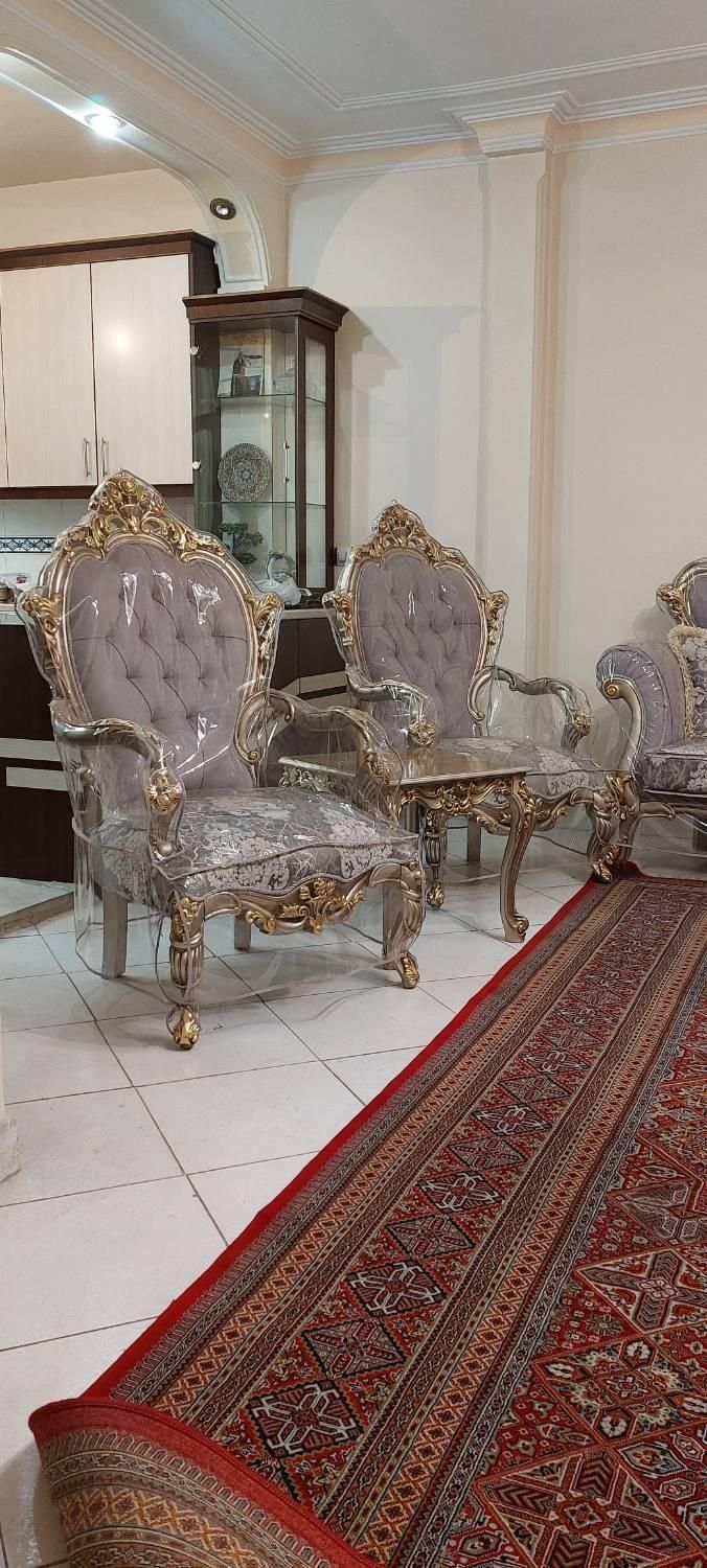 مبل استیل ۷ نفره چوب راش( نو)|مبلمان خانگی و میز عسلی|تهران, دروازه شمیران|دیوار
