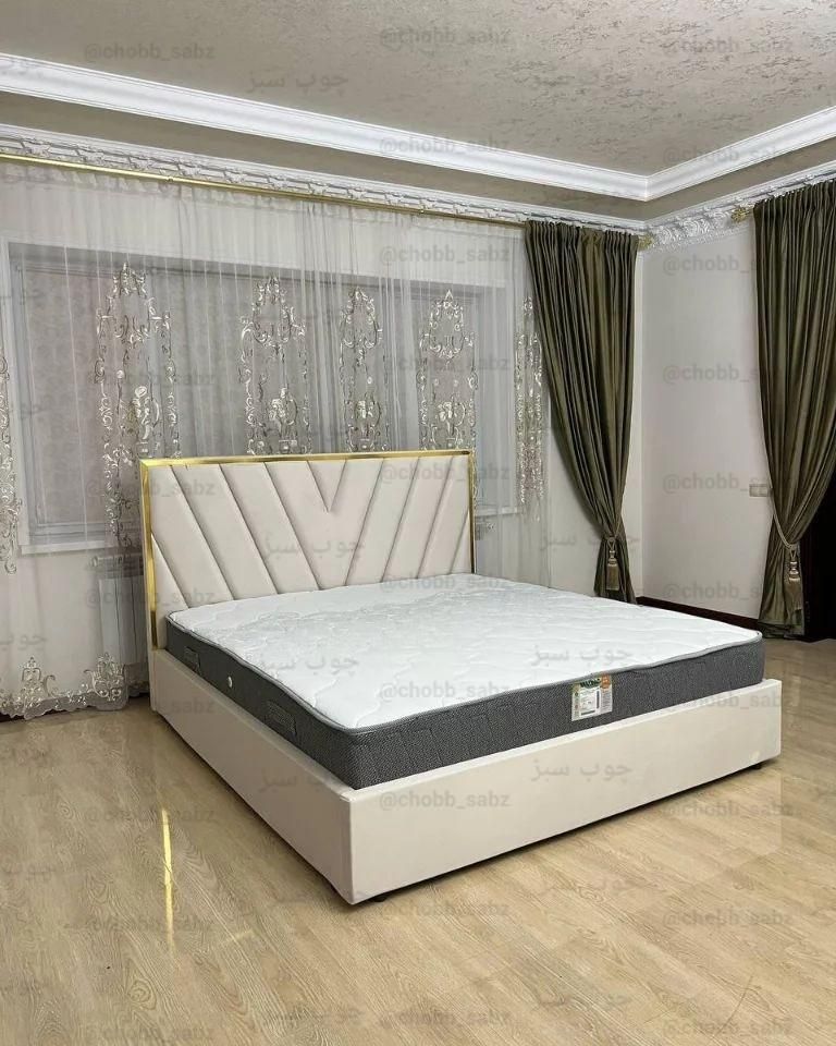 تخت خواب تمام ام دی اف دونفره و یکنفره مدل میلانو|تخت و سرویس خواب|قروه, |دیوار
