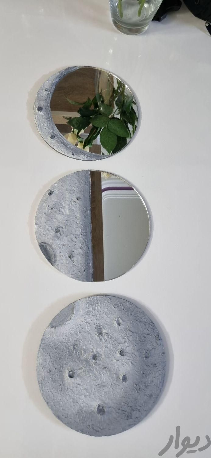 دیوارکوب ماه آینه ای مناسب هدیه روز معلم|تابلو، نقاشی و عکس|گلبهار, |دیوار