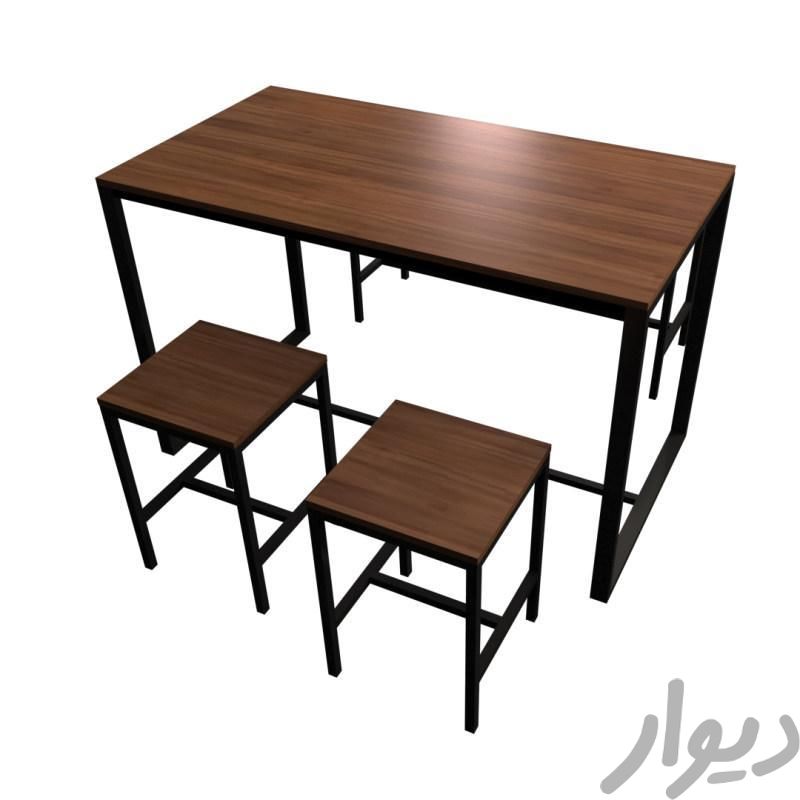 میز و صندلی فلزی با رویه چوب و ام دی اف|میز و صندلی غذاخوری|مشهد, بهمن|دیوار