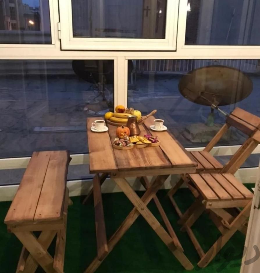 میز و نیمکت و صندلی تاشو چوبی جلا خورده شرکتی|میز و صندلی غذاخوری|تهران, نواب|دیوار