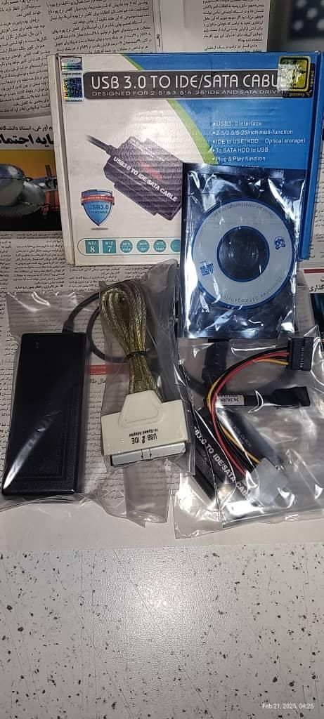 مبدل USB 3.0 TO Cable IDE/SATA|قطعات و لوازم جانبی رایانه|ری, |دیوار