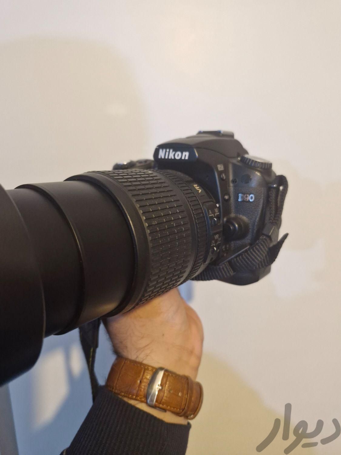 دوربین نیکون d90 با لنز ۱۸ ۱۰۵. سالم|دوربین عکاسی و فیلم‌برداری|شاهرود, |دیوار
