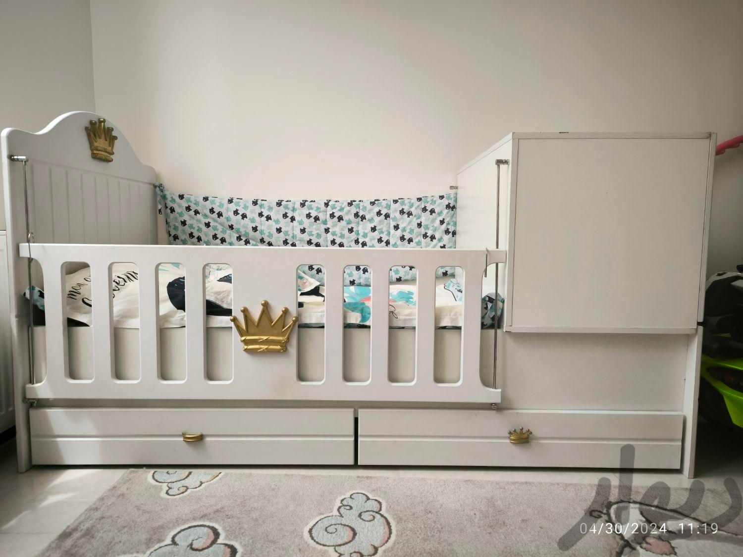 تخت نوزاد نوجوان|تخت و سرویس خواب|گرمدره, |دیوار