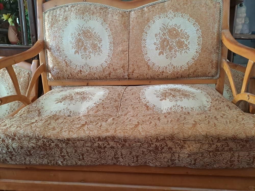مبل ۸ نفره چوبی|مبلمان خانگی و میز عسلی|مسجد سلیمان, |دیوار