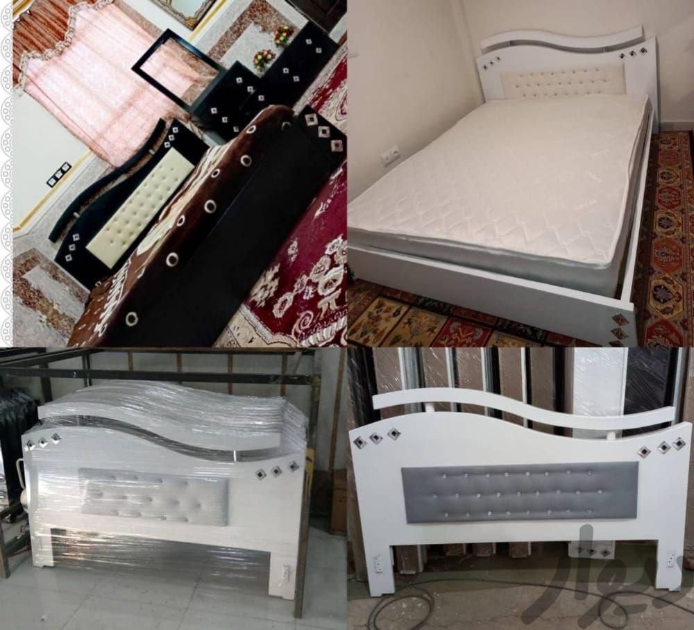 تخت سرویس خواب دو نفره ملامینه شرکتی روکش رنگ|تخت و سرویس خواب|تهران, شهرک ابوذر|دیوار