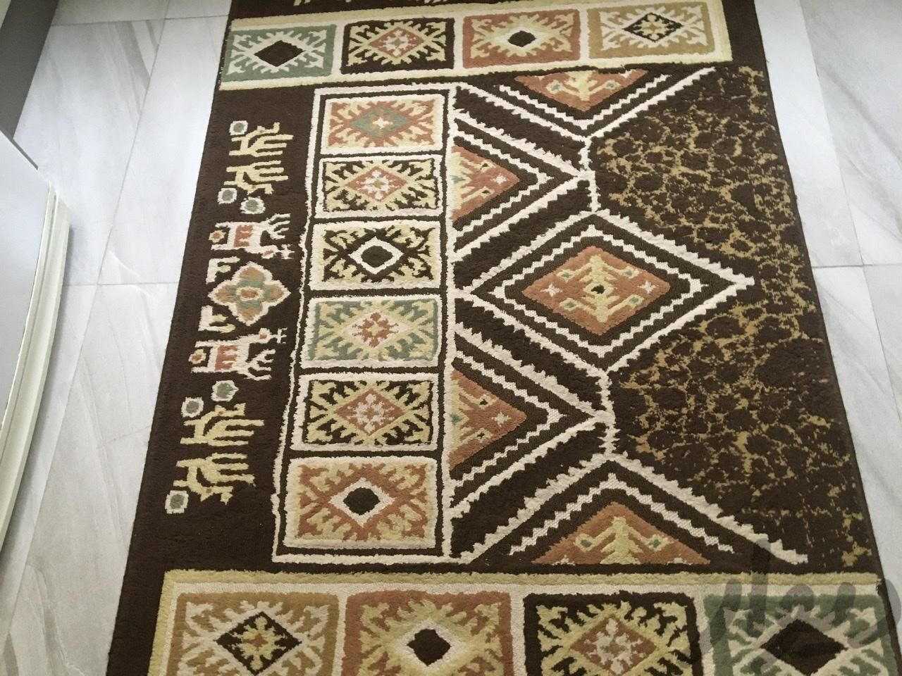 قالیچه کرم وقهوهای رنگ|فرش|تهران, سلیمانی|دیوار
