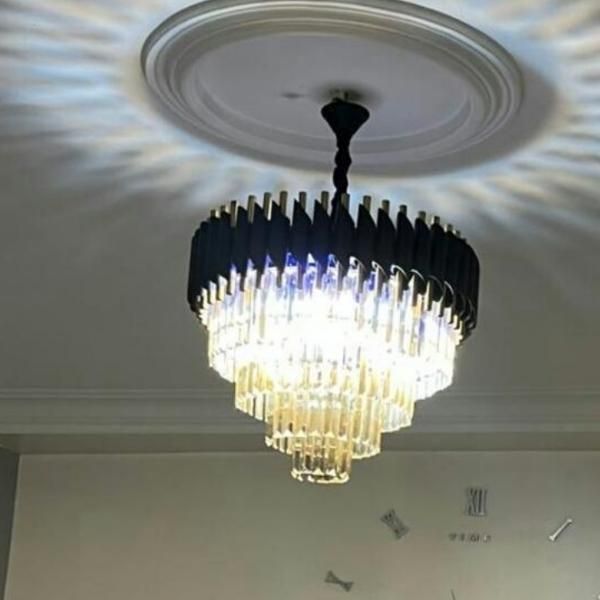 لوستر لوله ای کریستال کاردی مدرن|لوستر و چراغ آویز|مشهد, فرهنگ|دیوار