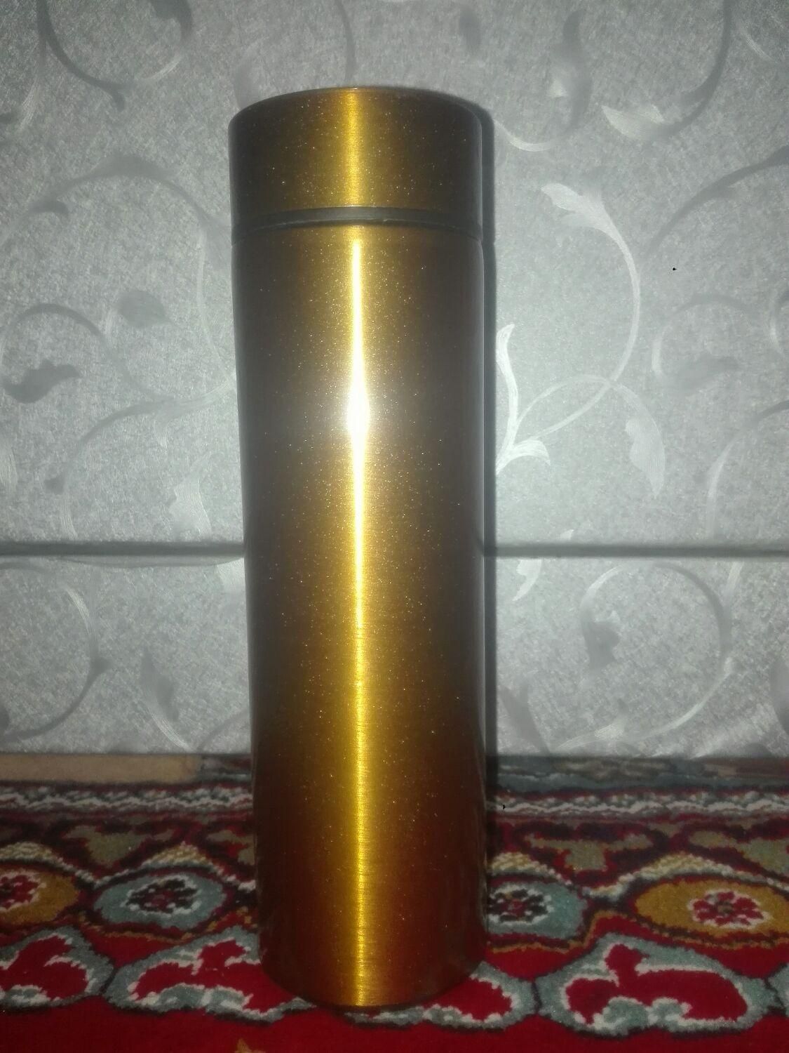 بطری اب و چای فلزی دماسنج دار|ظروف نگهدارنده، پلاستیکی، یک‌بارمصرف|جم, |دیوار