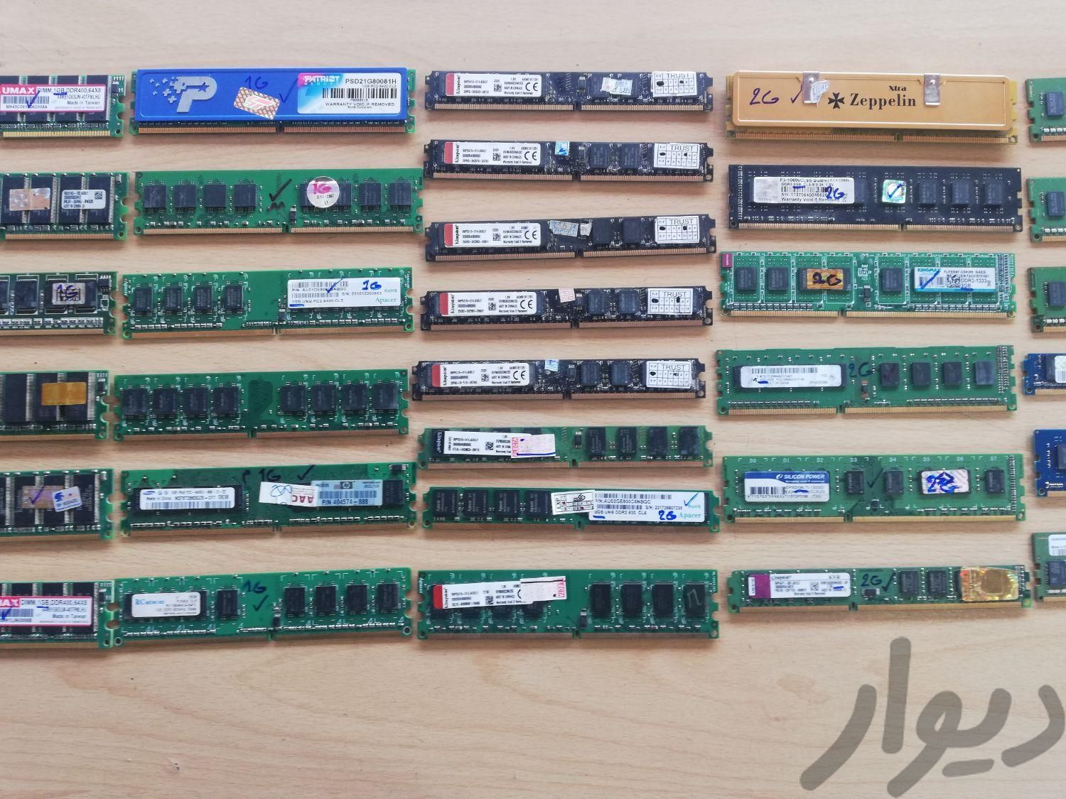 رم RAM کامپیوتر DDR تا DDR4|قطعات و لوازم جانبی رایانه|رشت, رسالت|دیوار