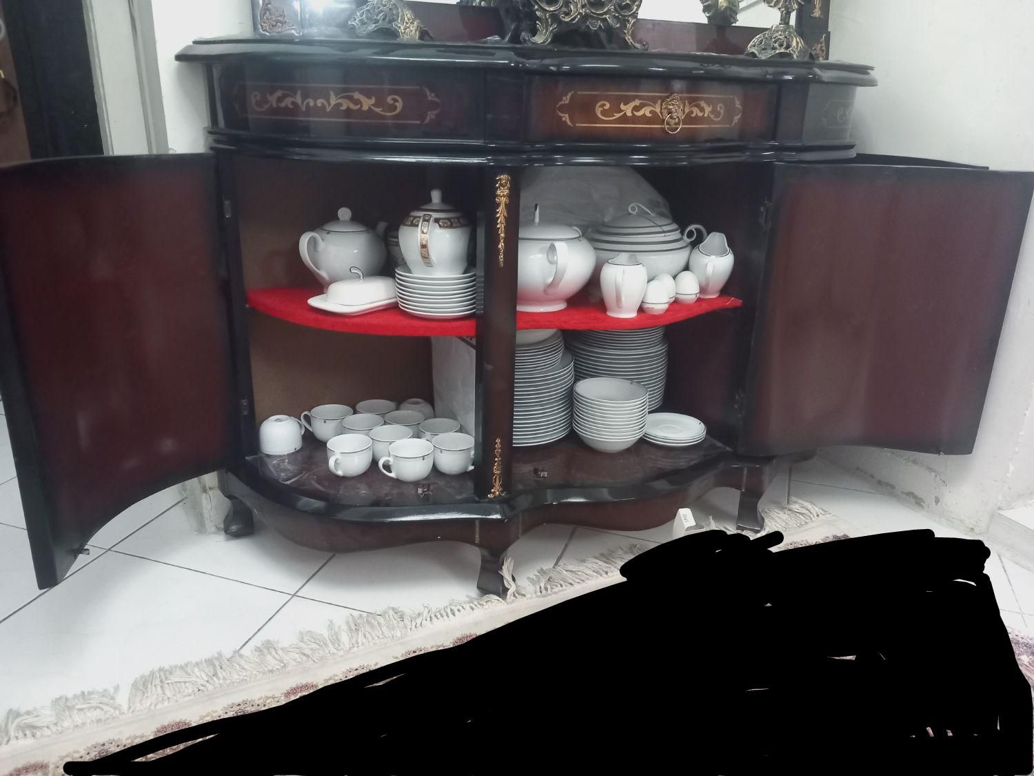 آینه کنسول (سه در) همراه یک کشو|بوفه، ویترین، کنسول|تهران, شهرک دانشگاه تهران|دیوار