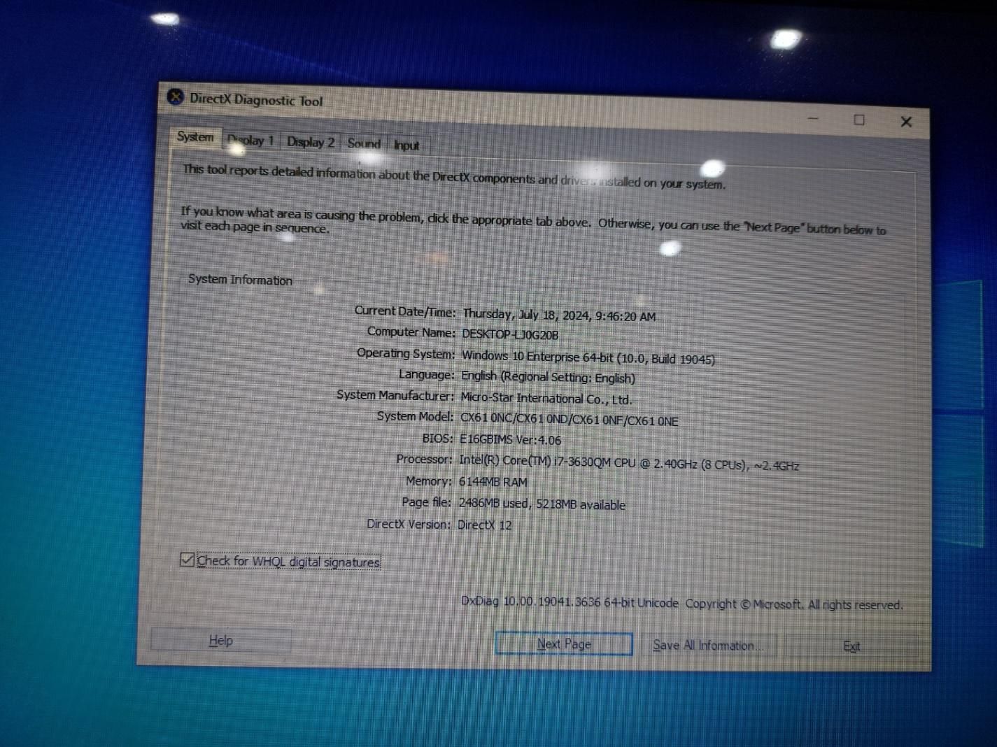 لپ تاپ msi|رایانه همراه|تهران, نارمک جنوبی|دیوار