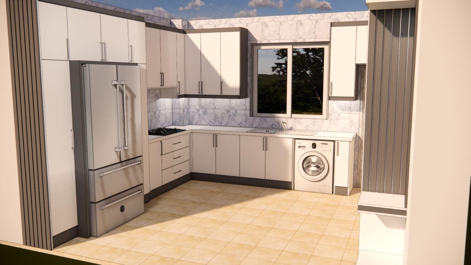 کابینت،طراحی 3D،کابینت ممبران،پلی اورتان،مدرن|مصالح و تجهیزات ساختمان|اسالم, |دیوار