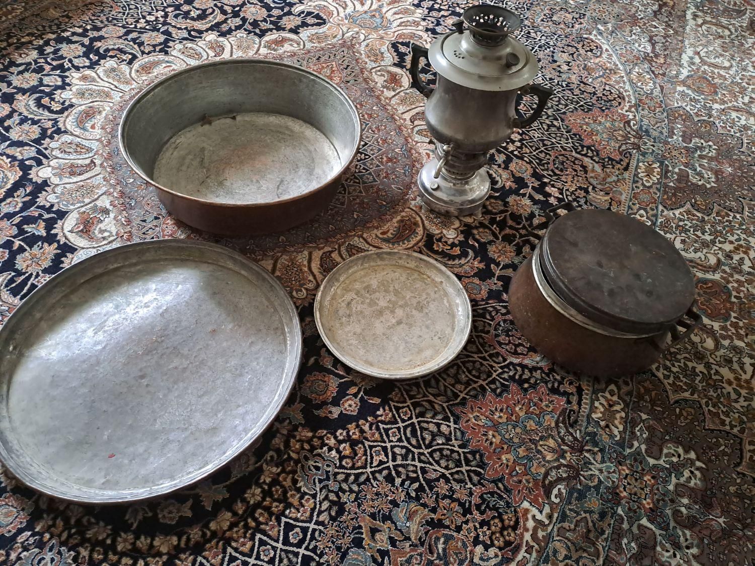 سماور  وظروف مسی قدیمی|ظروف پخت‌وپز|مشهد, ابوطالب|دیوار
