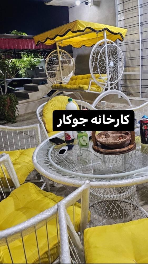 چتر پایه بغل کنار سایبان تاشو باغی تاب و میز صندلی|کوهنوردی و کمپینگ|تهران, آبشار|دیوار