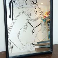 نقاشی پشت آینه