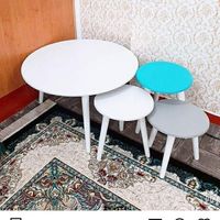 میز عسلی و جلو مبلی گرد رنگی رنگی|مبلمان خانگی و میزعسلی|تهران, نعمت‌آباد|دیوار