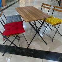 میزوصندلی 4نفره تاشو چوبی پلی وود طرح تارنو ایکیا|میز و صندلی غذاخوری|تهران, شوش|دیوار
