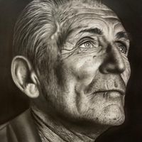 آموزش نقاشی سیاه قلم به سبک هایپررئال|خدمات آموزشی|مشهد, کوه سنگی|دیوار