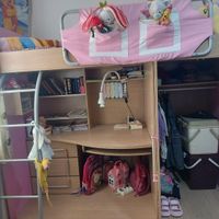 تخت کمد وکشو و میز تحریر نوجوان کمجا ام دی اف ترک|تخت و سرویس خواب|تهران, دهکده المپیک|دیوار