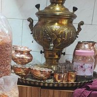 سماور برنجی و سینی های مسی نو نو|ظروف سرو و پذیرایی|تهران, امامزاده حسن(ع)|دیوار