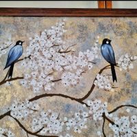 تابلو نقاشی طرح *گنجشک های آبی*|تابلو، نقاشی و عکس|تهران, عباس‌آباد|دیوار