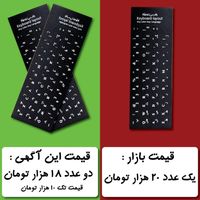 برچسب حروف فارسی عمده|قطعات و لوازم جانبی رایانه|قم, توحید|دیوار