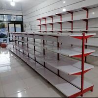 قفسه فلزی سفید قرمز.قفسه بندی.قفسه دیواری اقتصادی|فروشگاه و مغازه|تهران, نازی‌آباد|دیوار