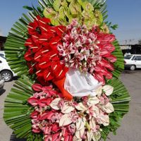 تاج گل تبریک افتتاحیه نمایشگاه عروسی جشنی|گل و گیاه طبیعی|تهران, آهنگ|دیوار