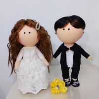 عروسک عروس و داماد/عروسک زن و شوهر/دکوری|صنایع دستی و سایر لوازم تزئینی|سوسنگرد, |دیوار