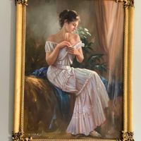 تابلو رنگ روغن/طرح پرتره/فرانسوی/کد۱۶|تابلو، نقاشی، عکس|تهران, جنت‌آباد شمالی|دیوار
